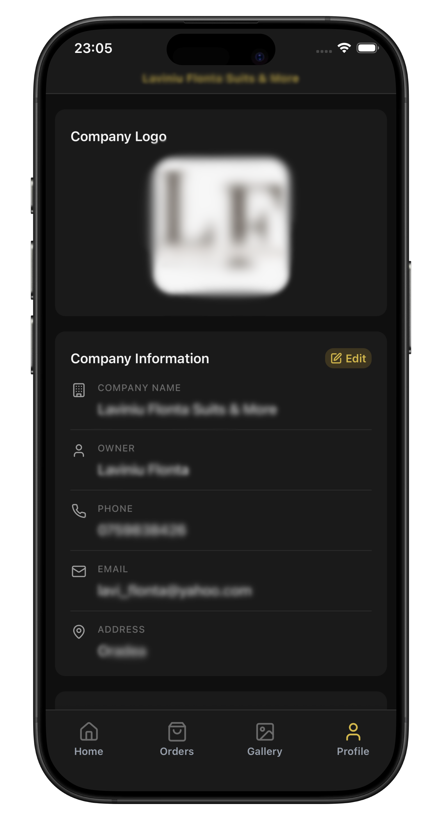 TailorCraft Order List and Gallery on phones — tailor app features